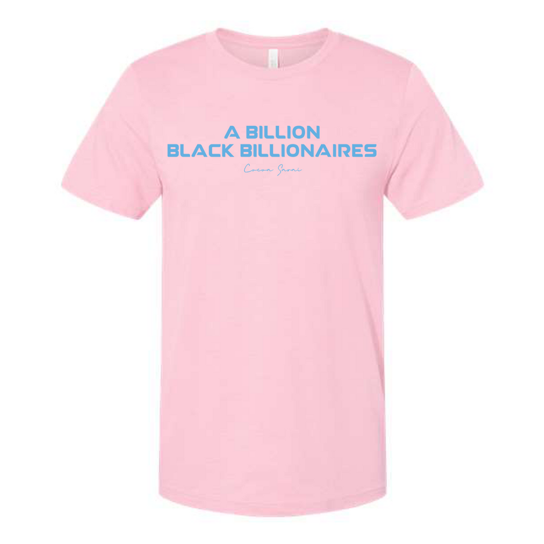 Forbes Black Tee in Pink/Baby Blue